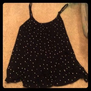 Polka dot, black tank-top